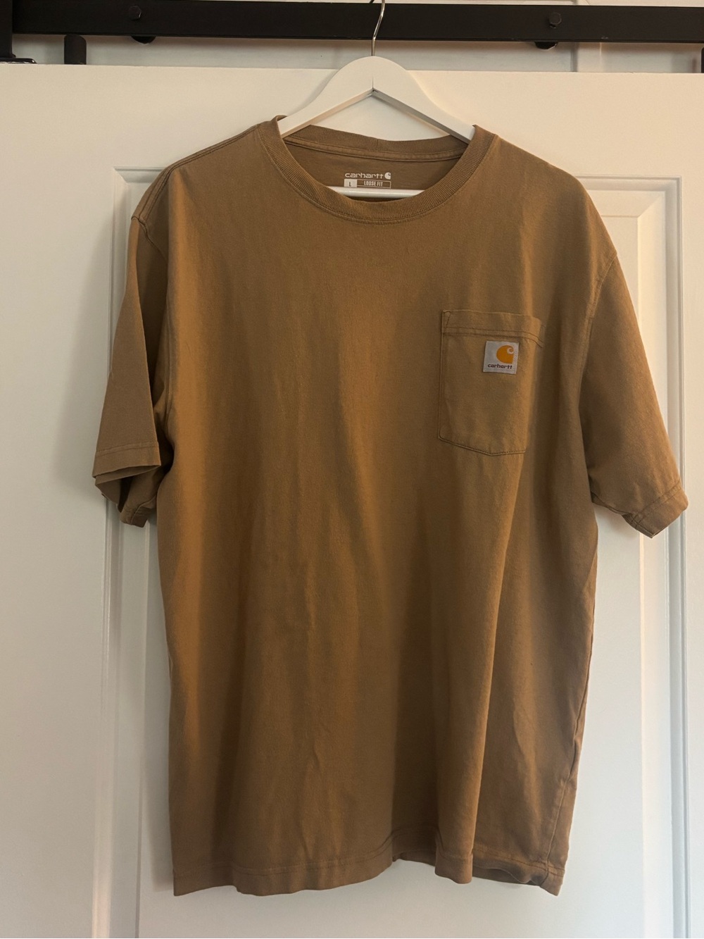 Carhartt Men’s Short-Sleeve Pocket Tee in Tan